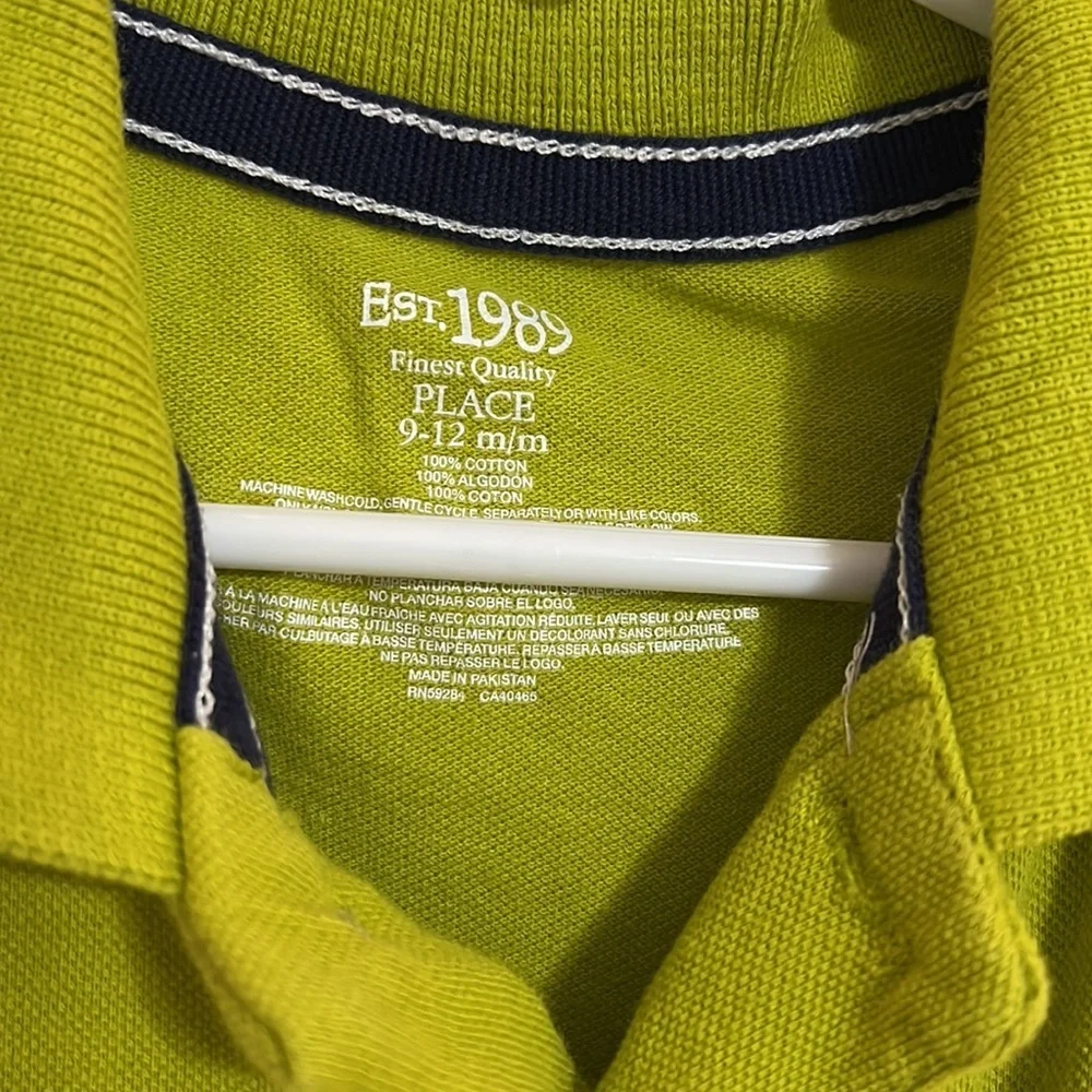 Toddler Boys The Childrens Place 9-12 Mos Short Sleeve Polo Green